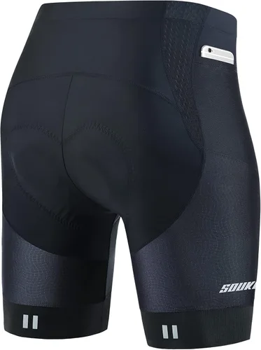 Vista 2 de Souke Sports Pantalones cortos acolchados de ciclismo para hombre pantalones cortos de ciclismo cómodos para ciclismo de carretera con bolsillo