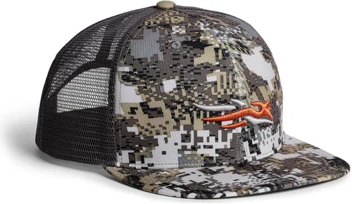 Vista 8 de SITKA Gear gorra de camionero con malla transpirable para hombre, caza, talla única Madera optimizada.