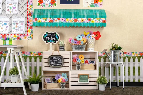 Vista 4 de Teacher Created Resources Acentos de flores silvestres - Tamaños surtidos (TCR6595)