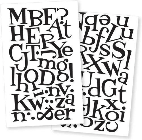 Vista 4 de S.E.I - Letras de camiseta termoadhesivas de 1 1/2 pulgadas, Just for Fun Letter Flock Transferencias de calor, color negro