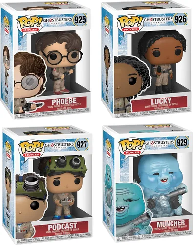Vista 2 de Funko Películas: POP! Cazafantasmas 2020 Coleccionistas Set 1 - Phoebe, Lucky, Podcast, Muncher