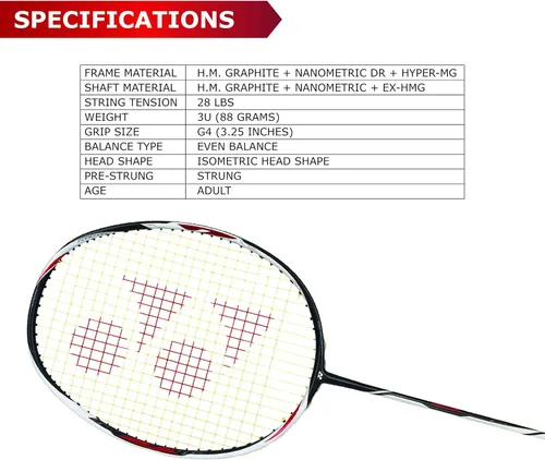Vista 6 de Yonex Raqueta de bádminton - Duora Z- Strike