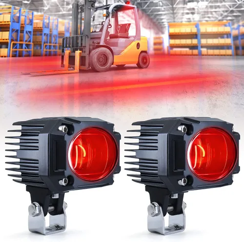 Vista 10 de eTzone Nueva carretilla elevadora LED luz azul luz de línea recta carretilla elevadora luz de seguridad 10W DC 10-80V Almacén Área peligrosa