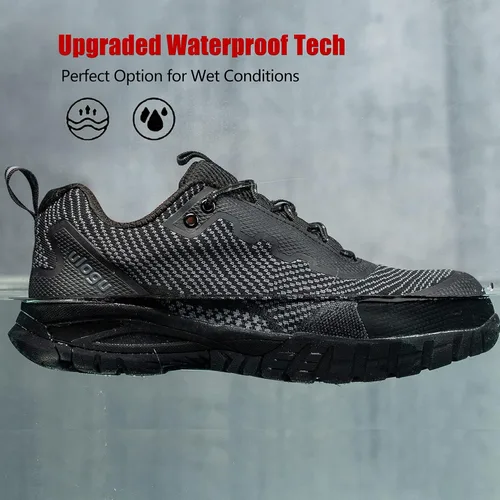 Vista 2 de ulogu Zapatos impermeables para hombres y mujeres, ligeros, antiaceite, antideslizantes, para servicio de alimentos, trabajo, zapatos deportivos
