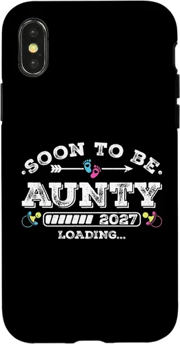 Vista 5 de Soon to Be Aunty 2027 Loading for Pregnancy Announcement Case for iPhone 17