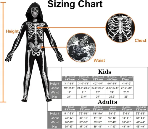 Vista 4 de Cupohus' Unisex Skeleton Jumpsuit - Scary Black and White Halloween Jumpsuit Costume