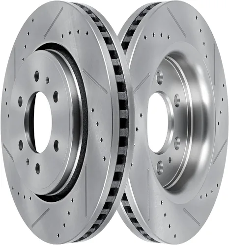 Vista 31 de SCITOO Rotores de freno trasero para Honda para CR-V 2002-2004 Frenos de disco perforados y ranurados Rotores de reemplazo: 31304 Brakes Kit Fit