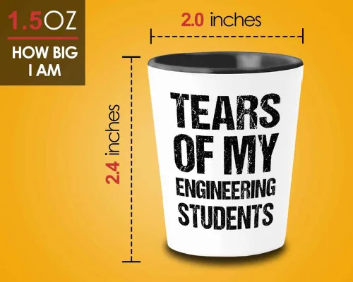 Vista 4 de Lágrimas de mi vaso de chupito de 1.5 onzas – estudiantes de ingeniero – Regalos electrónicos de ingeniero de regalo para hombres Física Ingeniero