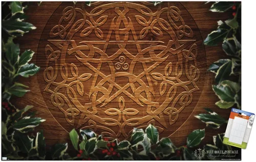 Vista 12 de Trends International Brigid Ashwood - Póster de pared con diseño de pentáculo navideño de Yule celta