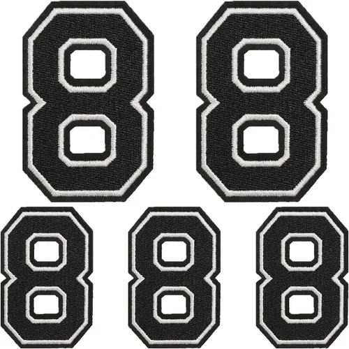 Vista 86 de Parches de letras para planchar, 5 piezas de letras individuales bordadas completas para ropa, vestido, sombrero, jeans, accesorios de bricolaje