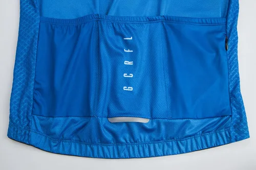 Vista 4 de Conjunto de camiseta de ciclismo para hombre, kit de ciclismo con bolsillo trasero con cremallera, pantalones cortos con bolsillos Race Fit
