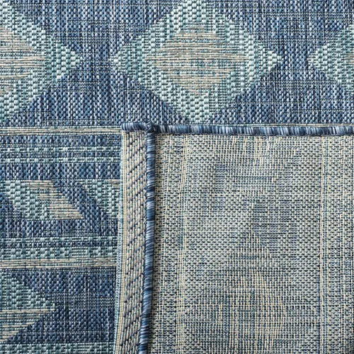 Vista 5 de SAFAVIEH Courtyard Collection CY8529 - Alfombra de pasillo de 2 pies 3 pulgadas x 6 pies 7 pulgadas, color azul marino y aguamarina CY8529