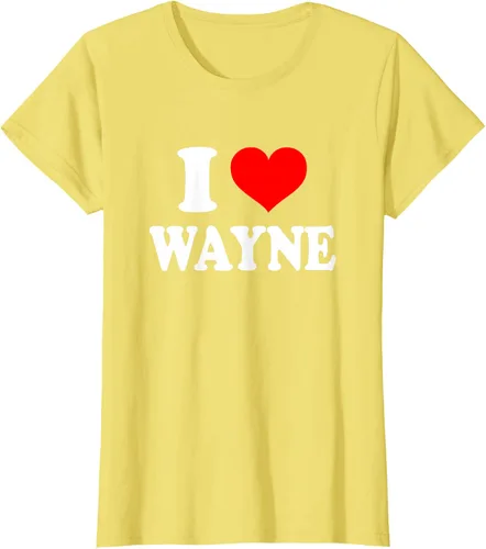 Vista 67 de Wayne - Camiseta I Heart Wayne - I Love Wayne, Negro, S