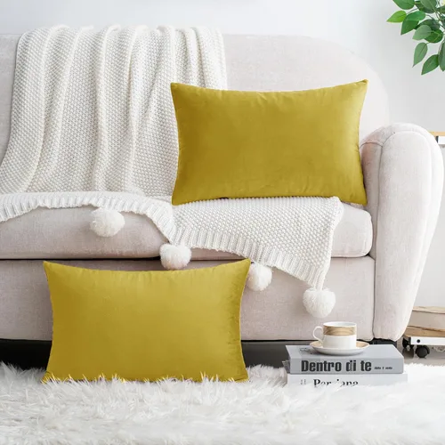 Vista 10 de HWY 50 fundas de almohada decorativas de terciopelo sólido para sofá, sala de estar., Terciopelo, gris, 20x20 pulgadas