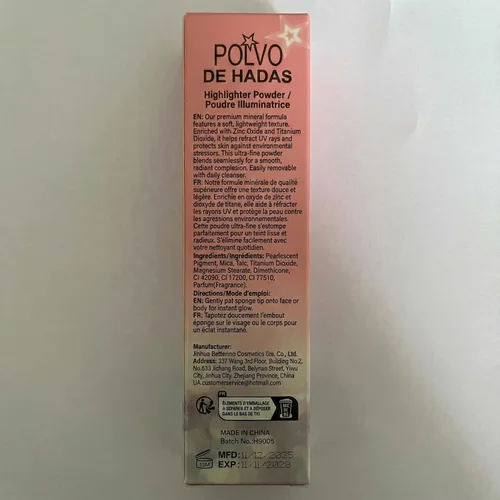 Vista 3 de 2 unidades de Polvo De Hadas Fairy Dust polvo resaltador - Polvo para contornear todo el cuerpo y clavícula perlado para cara y ojos, purpurina #01
