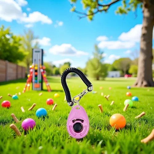 Vista 7 de 1 pieza de clicker rosa fácil de usar con botón accesorios de entrenamiento para perros, fuertes y de larga duración, ayuda para entrenamiento