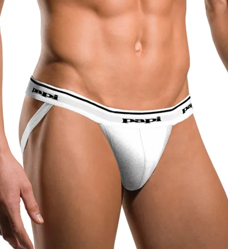 Vista 4 de papi Paquete de 3 correas para hombre, soporte atlético, ropa interior transpirable para entrenamiento masculino