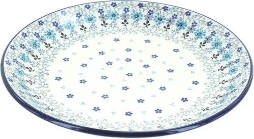 Vista 32 de Cerámica pulida de rosa azul – Plato de cena Athena marrón – 10.5 pulgadas de diámetro – Ideal para comidas diarias, comidas informales o como