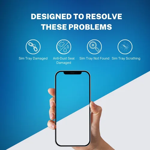 Vista 3 de Bandeja de repuesto para tarjeta SIM para iPhone SE 2022 (medianoche), incluye herramienta de pasador de expulsión SIM y sello de goma impermeable