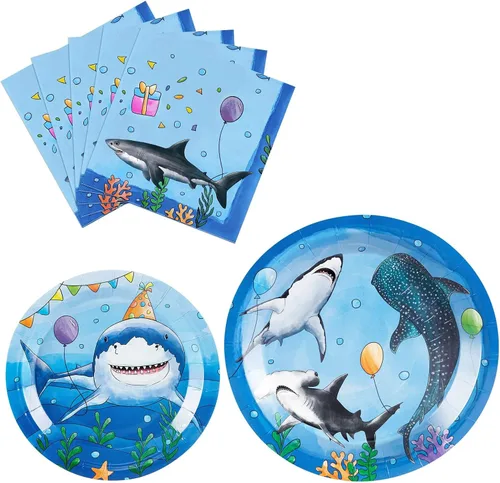 Vista 25 de WERNNSAI Hawaiian Luau Party Supplies - 48 platos y servilletas de Luau tropical, decoraciones de cumpleaños, platos de papel hawaiano para verano