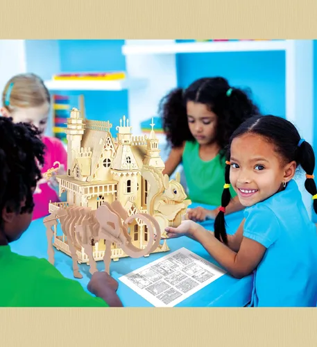 Vista 7 de Puzzled Rompecabezas 3D de madera de mamut lanudo, kit de modelo de construcción de manualidades, divertido juguete único y educativo de madera