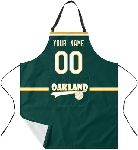 Vista 24 de ANTKING Custom Apron with Pocket Custom Any Name and Any Number Gifts for Dad Men Fans