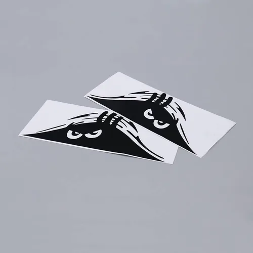 Vista 7 de SING F LTD 6 calcomanías para espejo retrovisor para automóvil, diseño de ojos aterradores de monstruo, calcomanías autoadhesivas para decoración