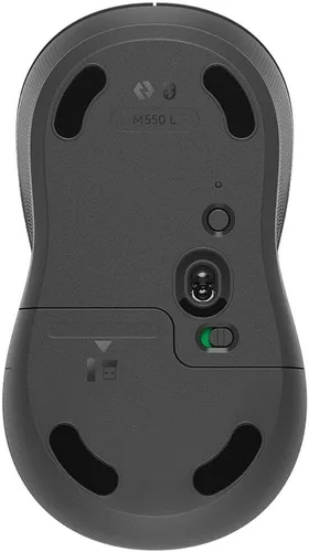 Vista 5 de Logitech Signature M550L - Mouse inalámbrico de tamaño estándar, clic silencioso, conexión Bluetooth o USB, compatible con Windows, MacOS, Linux