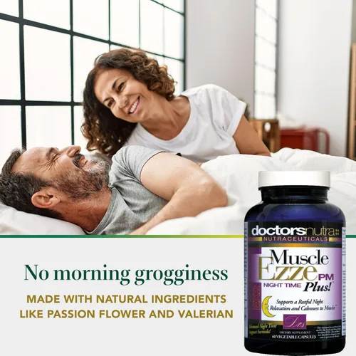 Vista 6 de Muscle Ezze PM Plus Cápsulas nocturnas de Doctors Nutra - Uso nocturno - Sin gluten - 60 cápsulas