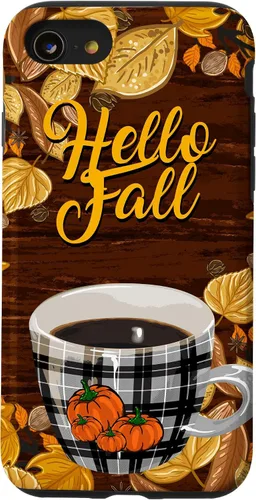Vista 18 de Funda para iPhone 16 Hello Fall Leaves Coffee Cup Pumpkin Autumn Thanksgiving Case