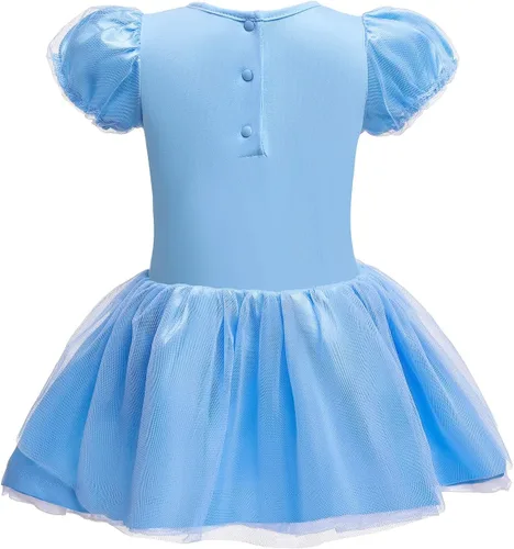 Vista 21 de Vestidos de princesa para niñas pequeñas, disfraz de mameluco para cumpleaños, Navidad, Halloween con diadema de 0 a 18 meses