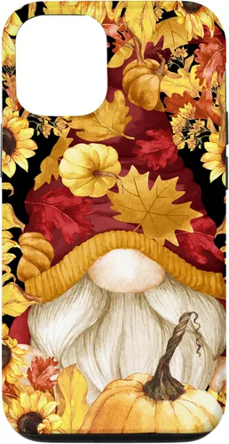 Vista 26 de iPhone 16 Lindos accesorios de otoño otoño con calabaza girasol gnomo caso