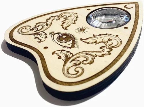 Vista 5 de CM Originals Tabla de alcohol grande – Tabla de hablar hecha a mano con planchette de madera – Calidad Premium All See Eye Board