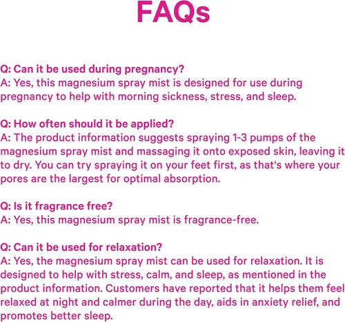 Vista 9 de Pink Stork Mist: Espray con magnesio para aliviar los mareos y náuseas matutinas – Promueve los niveles de energía, la calidad del sueño y más