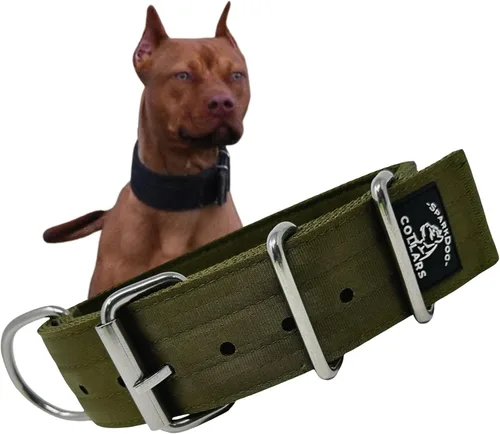 Vista 11 de SparkDog - Collar de perro resistente de 1.5 pulgadas, correa ajustable de grado de cinturón de seguridad con herrajes de acero inoxidable