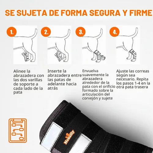 Vista 8 de NeoAlly® - Soporte de pierna trasera, soporte de pierna de perro para pierna trasera, soporte de tobillo y soporte para patas traseras, soporte