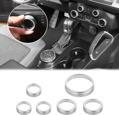 Vista 16 de JWWY Pomo para interruptor de faros delanteros de aire acondicionado, tracción 4WD, cubierta de perilla para interruptor de engranajes para Ford