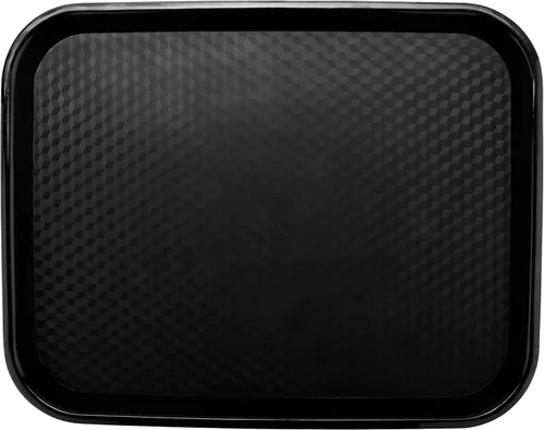 Vista 2 de G.E.T. FT-14-BK Bandeja para cafetería/comida rápida, sin BPA, 14 x 10.75 pulgadas, color negro (juego de 12)