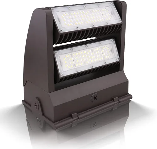 Vista 9 de Luz giratoria del paquete de la pared de la cabeza LED de 80W, 5000K 10800LM 5000K IP65 impermeable, 100-277V, UL listado, iluminación
