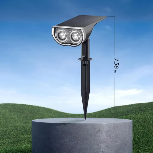 Vista 9 de Consciot Focos solares para exteriores, IP67 impermeable 2 en 1, luces solares de día, luces decorativas de Navidad duraderas para jardín, patio
