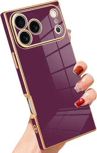 Vista 11 de SAKUULO - Funda magnética rectangular de lujo para iPhone 12 Pro Max, color negro