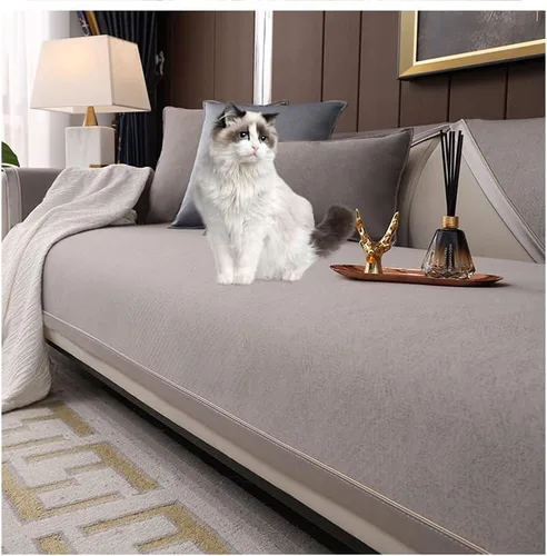 Vista 12 de Funda de cojín antideslizante para sofá, protector de muebles, estilo moderno, adecuada para sillón, funda de sofá para sala de estar, funda de Azul