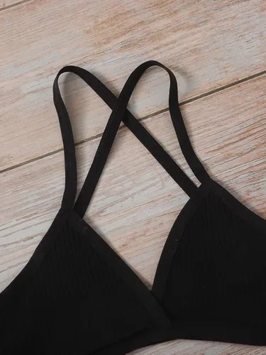Vista 4 de Verdusa Paquete de 5 bralette con espalda cruzada para mujer