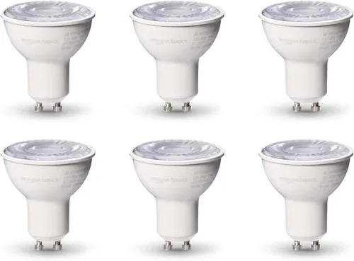 Vista 7 de Amazon Basics - Bombilla LED MR16, equivalente a 50 vatios, 7 vatios de eficiencia energética, base GU10, blanco cálido 3000K, regulable, vida útil