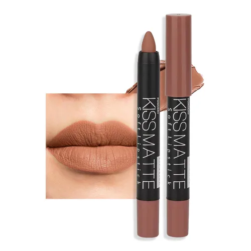 Vista 26 de evpct 3 piezas de lápiz crayón delineador de labios mate metálico rosa natural ligera y lápiz labial Set de larga duración impermeable que coincide