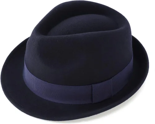 Vista 51 de Home Prefer Sombrero de invierno de fieltro de lana para hombre Sombrero de ala corta Fedora