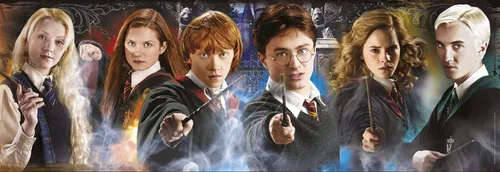 Vista 2 de Clementoni - Harry Potter Panorama Puzzle 1000pcs Potter-1000 Hecho en Italia, 1000 Piezas, Panorámico, Películas Famosas, Diversión para Adultos