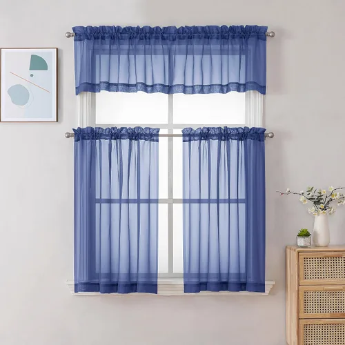 Vista 98 de Gwine Cortinas traslúcidas doradas de 96 pulgadas de largo, 2 paneles para Dorado