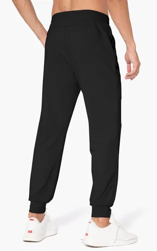 Vista 2 de M MAROAUT Pantalones deportivos ligeros para hombre con bolsillos con cremallera pantalones de entrenamiento para correr atletismo casual golf