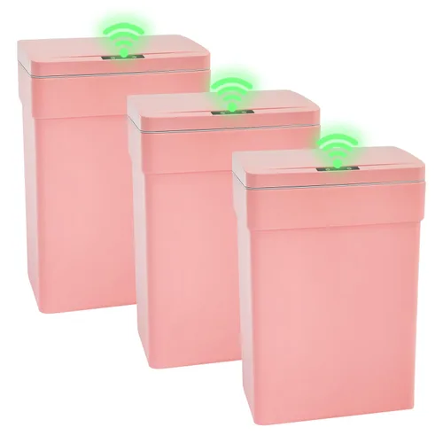 Vista 11 de PayLessHere Basurero de 13 galones / 50 L con tapa, cubo de basura de plástico para cocina, basurero automático sin tacto con sensor de movimiento